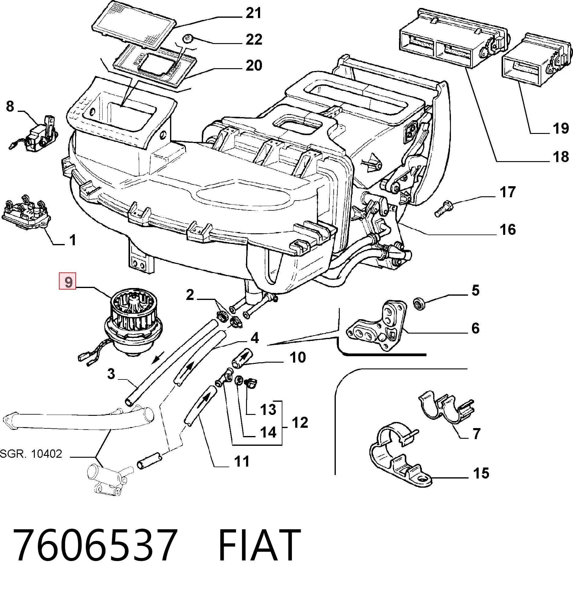 Fiat Marea  (1996 - 2007) Isıtıcı fan motoru (iç mekân ısıtıcısı) satın al