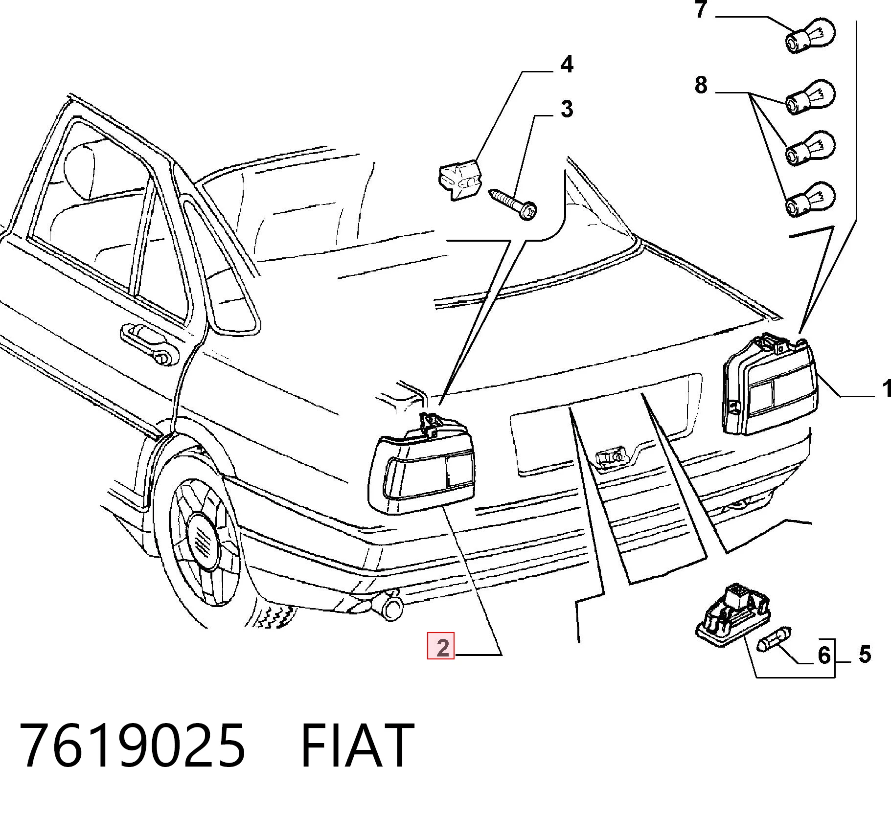 Fiat Tempra Sol stop lambası Türkiye fiyatı
