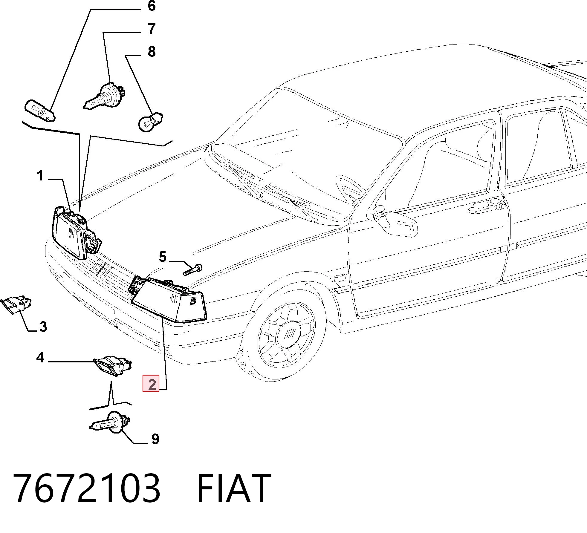 Fiat Tempra  Sol far fiyatları