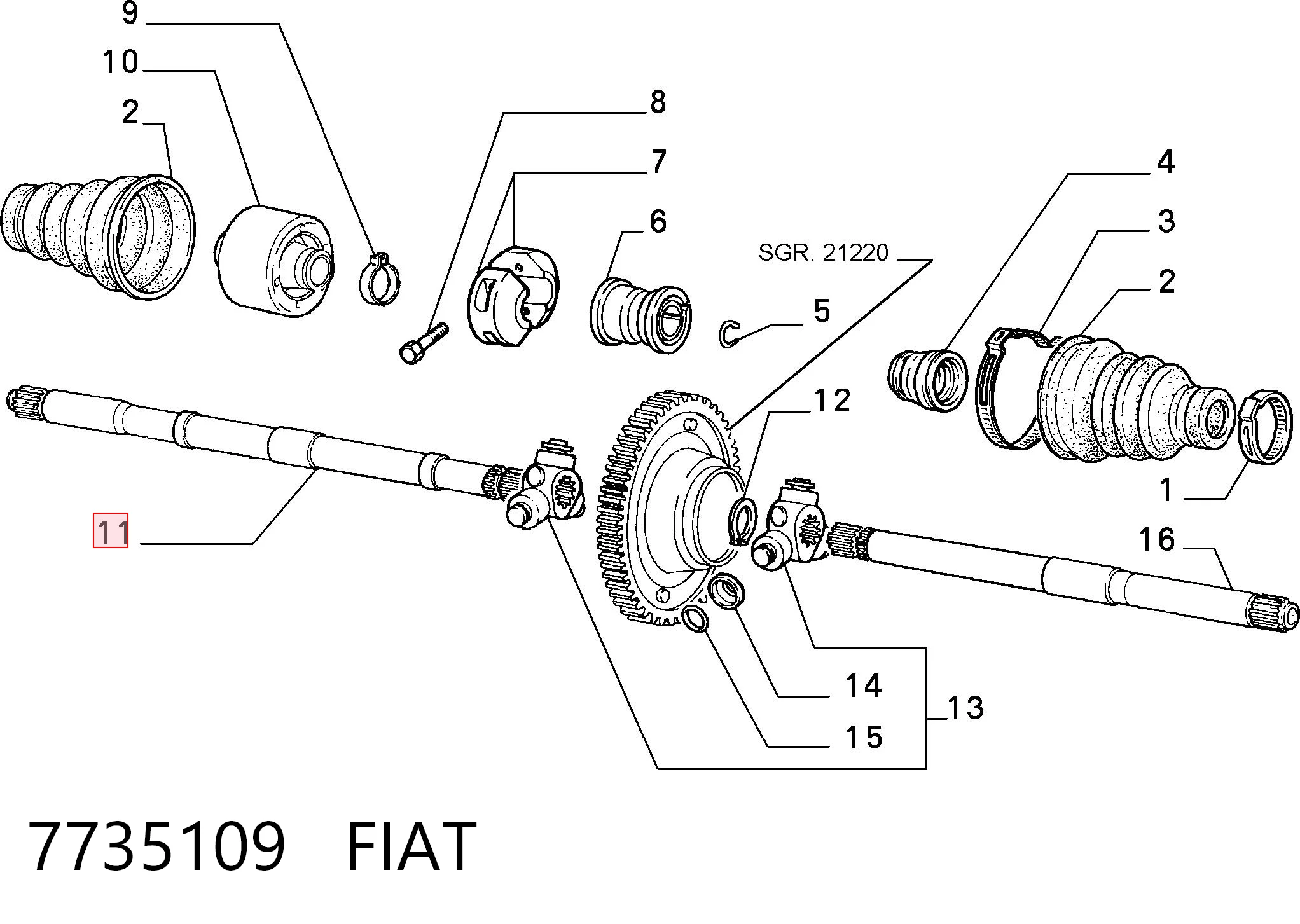 Fiat Tempra  Sağ aks fiyatları