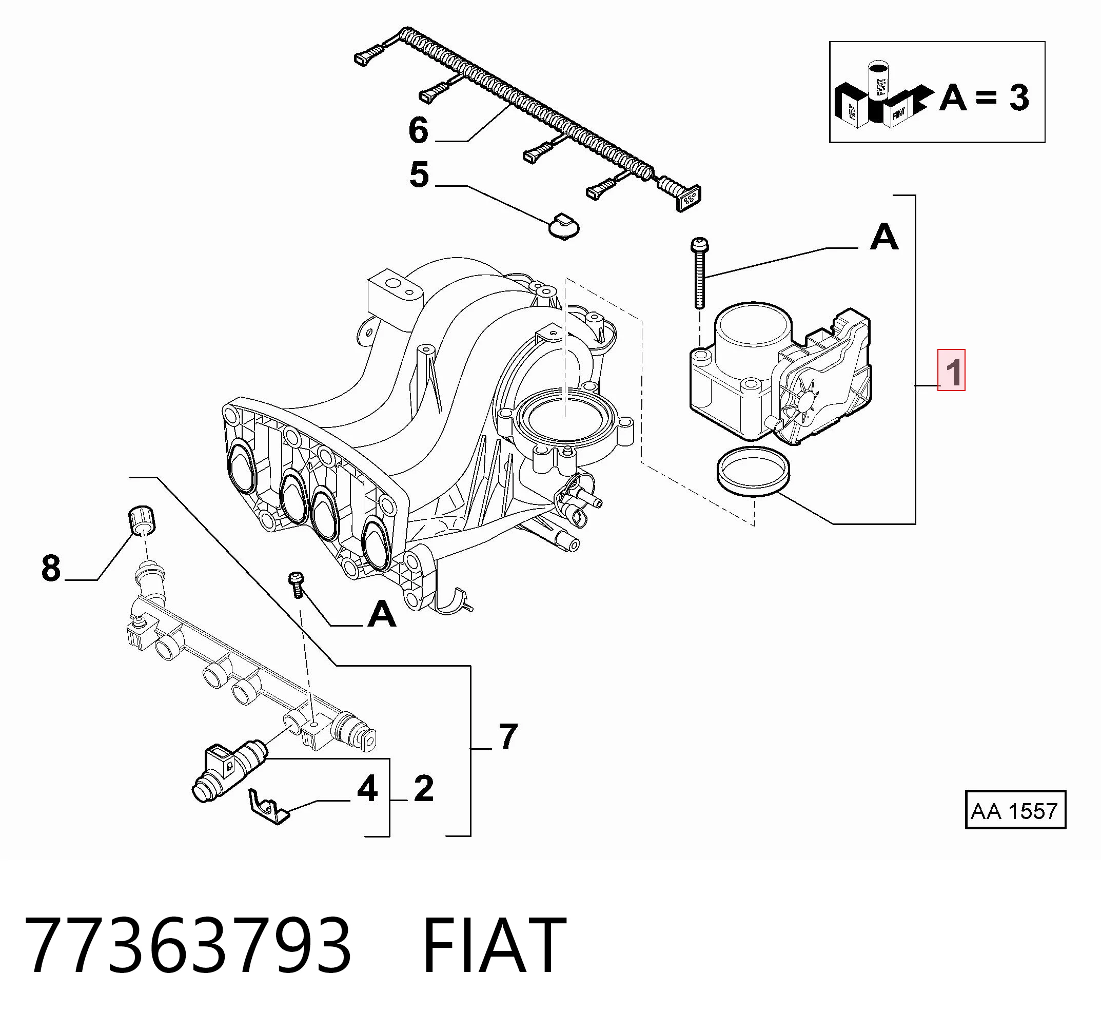 Fiat Albea  Gaz kelebegi
