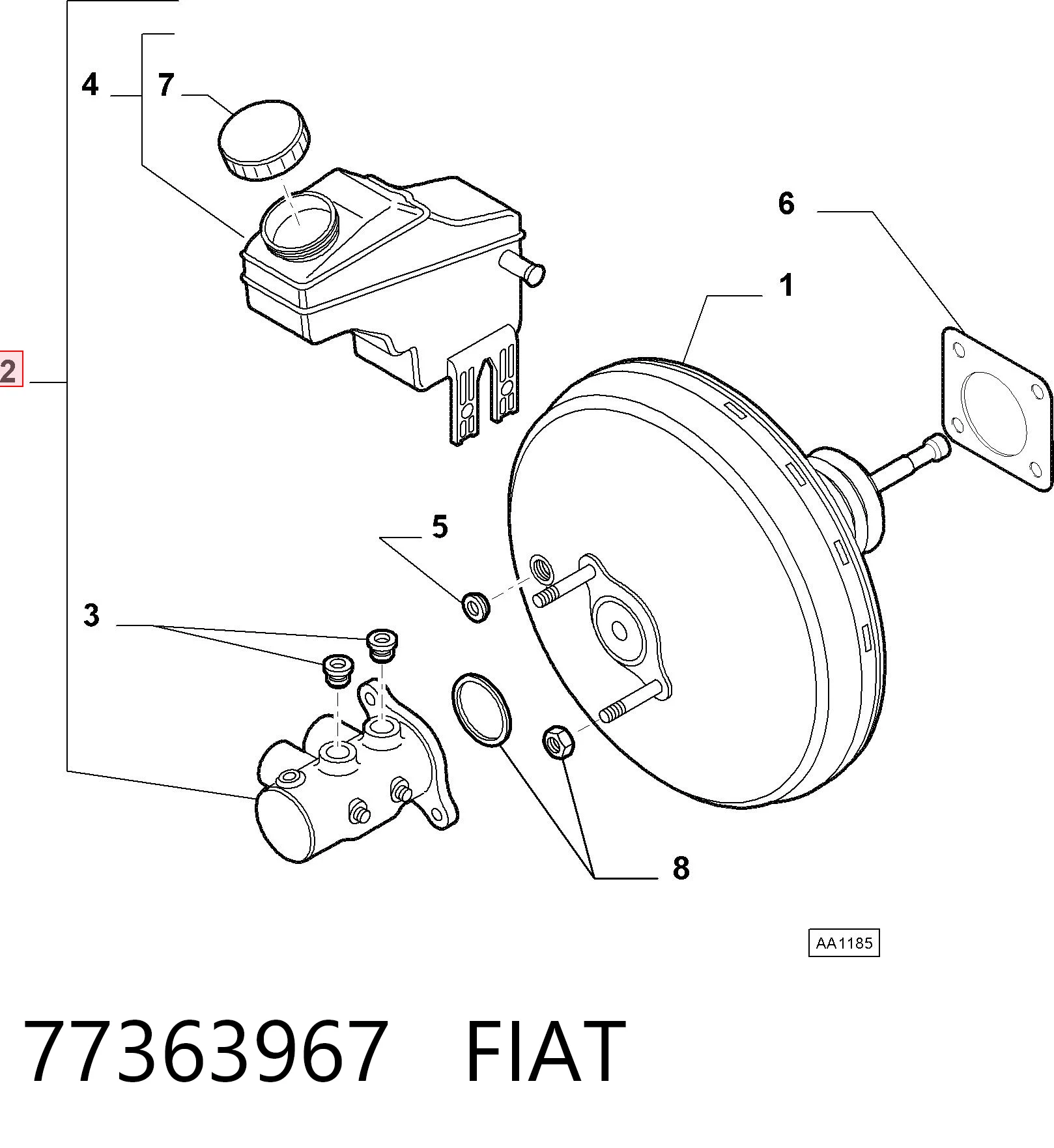 Fiat Fiorino  Ana fren merkezi