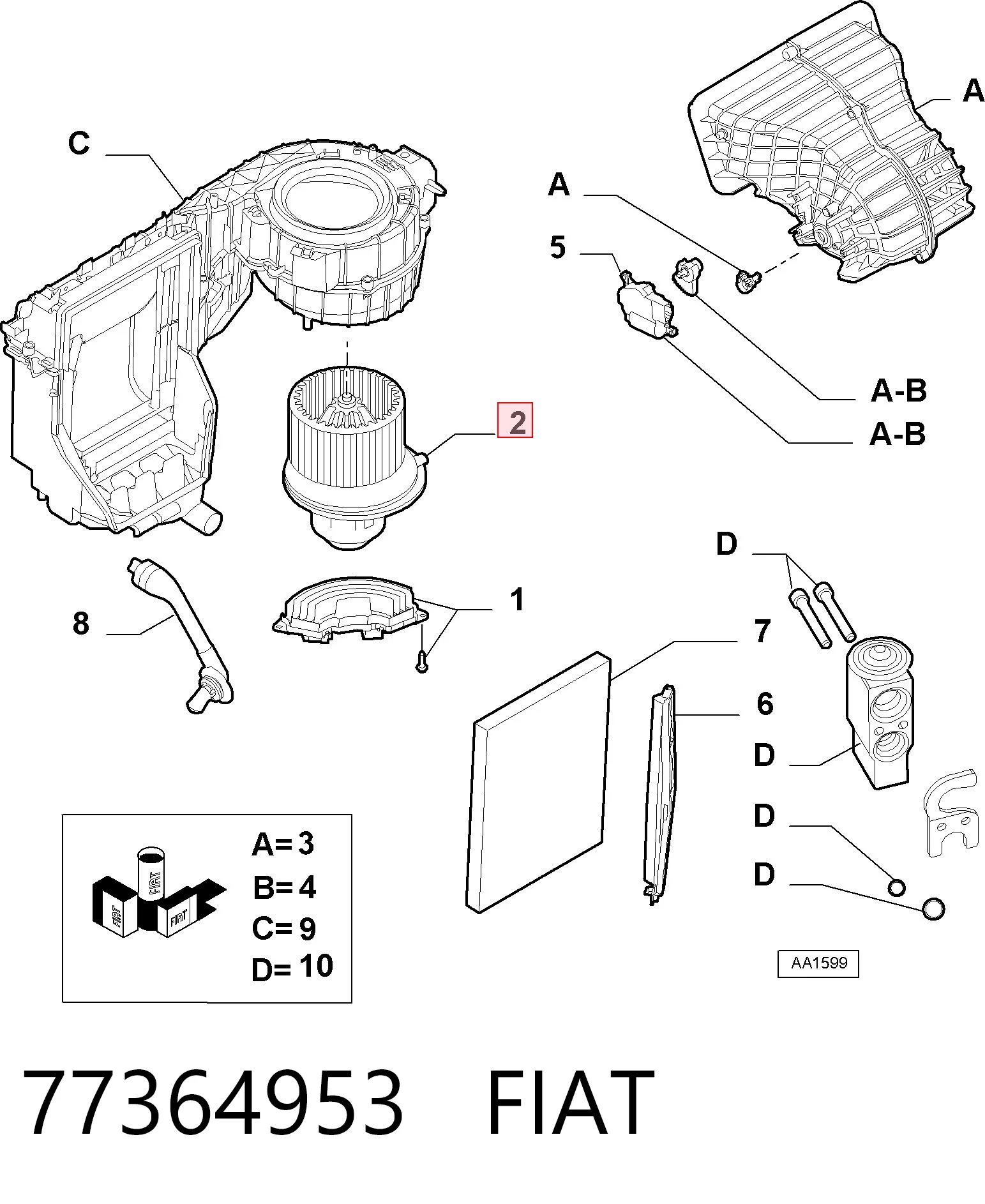 Fiat Linea  Kalorifer fan motoru