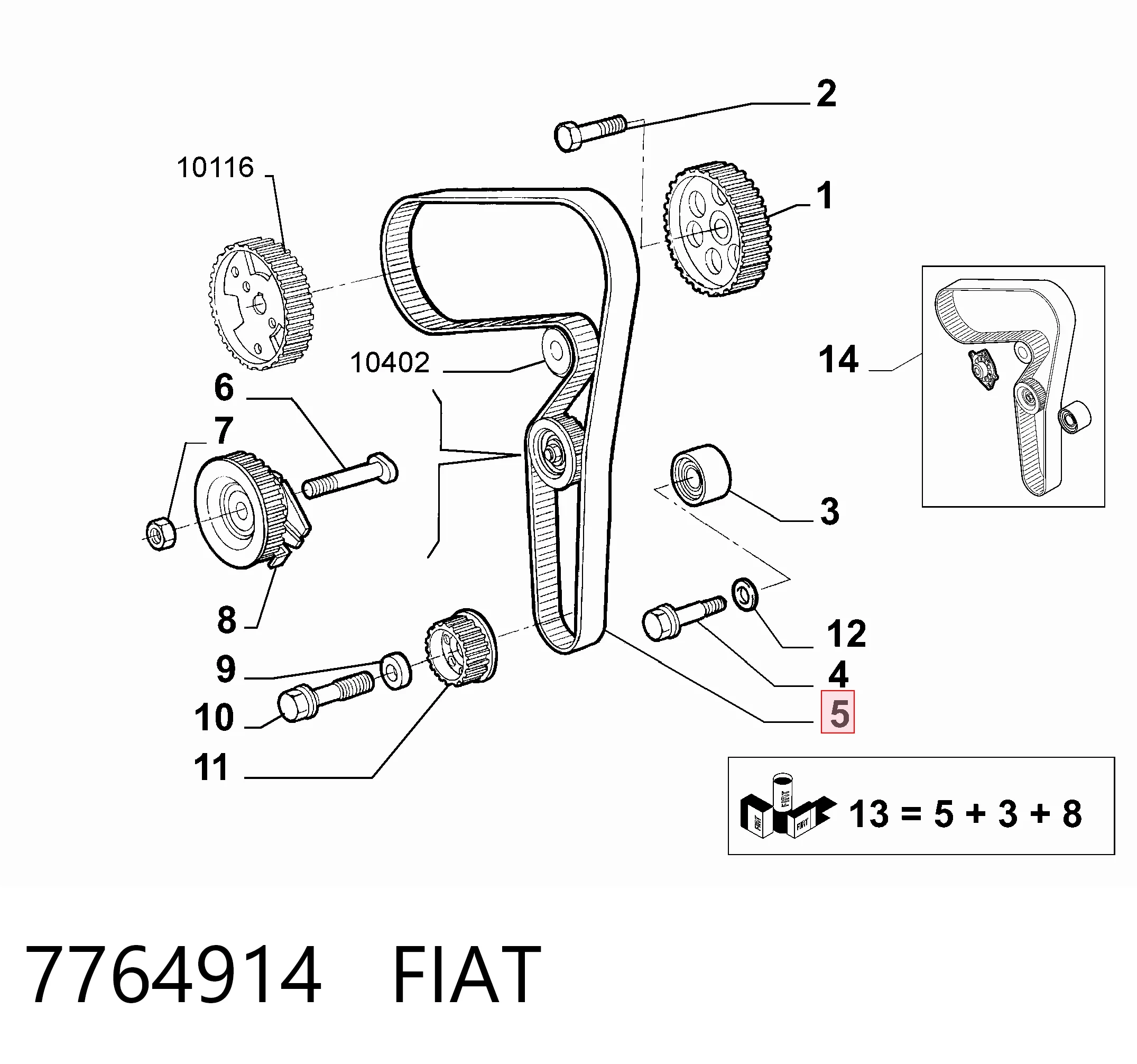 Fiat Albea  Triger kayışı sıfır