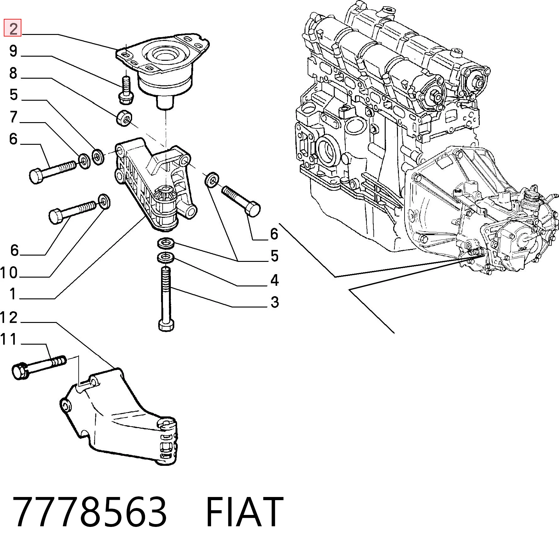 Fiat Marea  (1996 - 2007) Şanzıman takozu (vites kutusu takozu) fiyatları