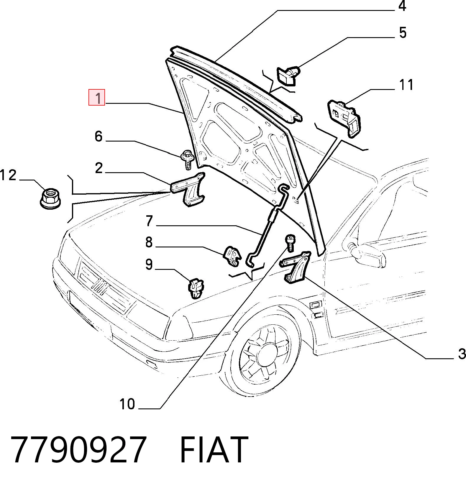 Fiat Tempra  (1990 - 1996) Kaput fiyatı