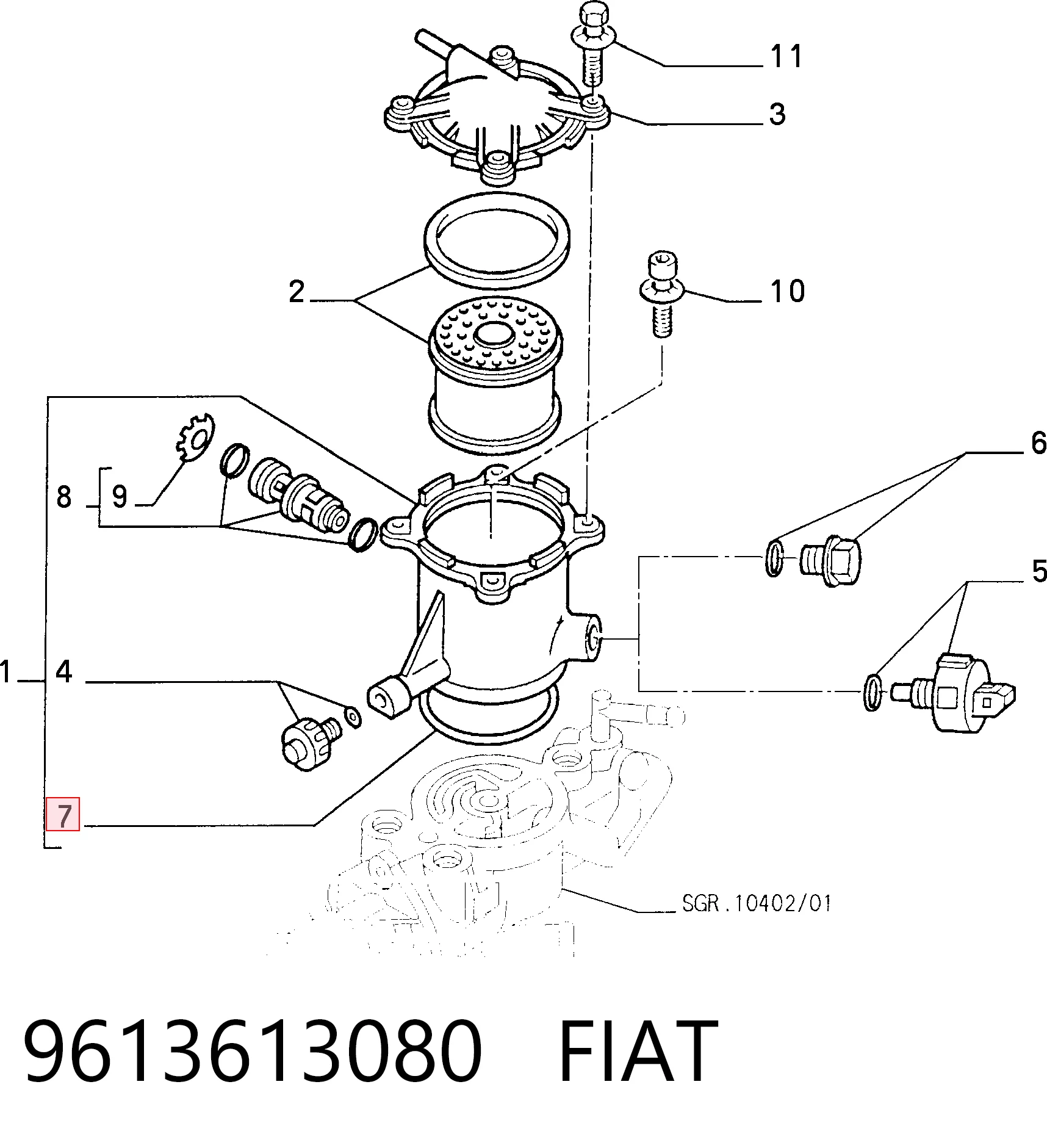 9613613080 Fiat/Alfa/Lancia