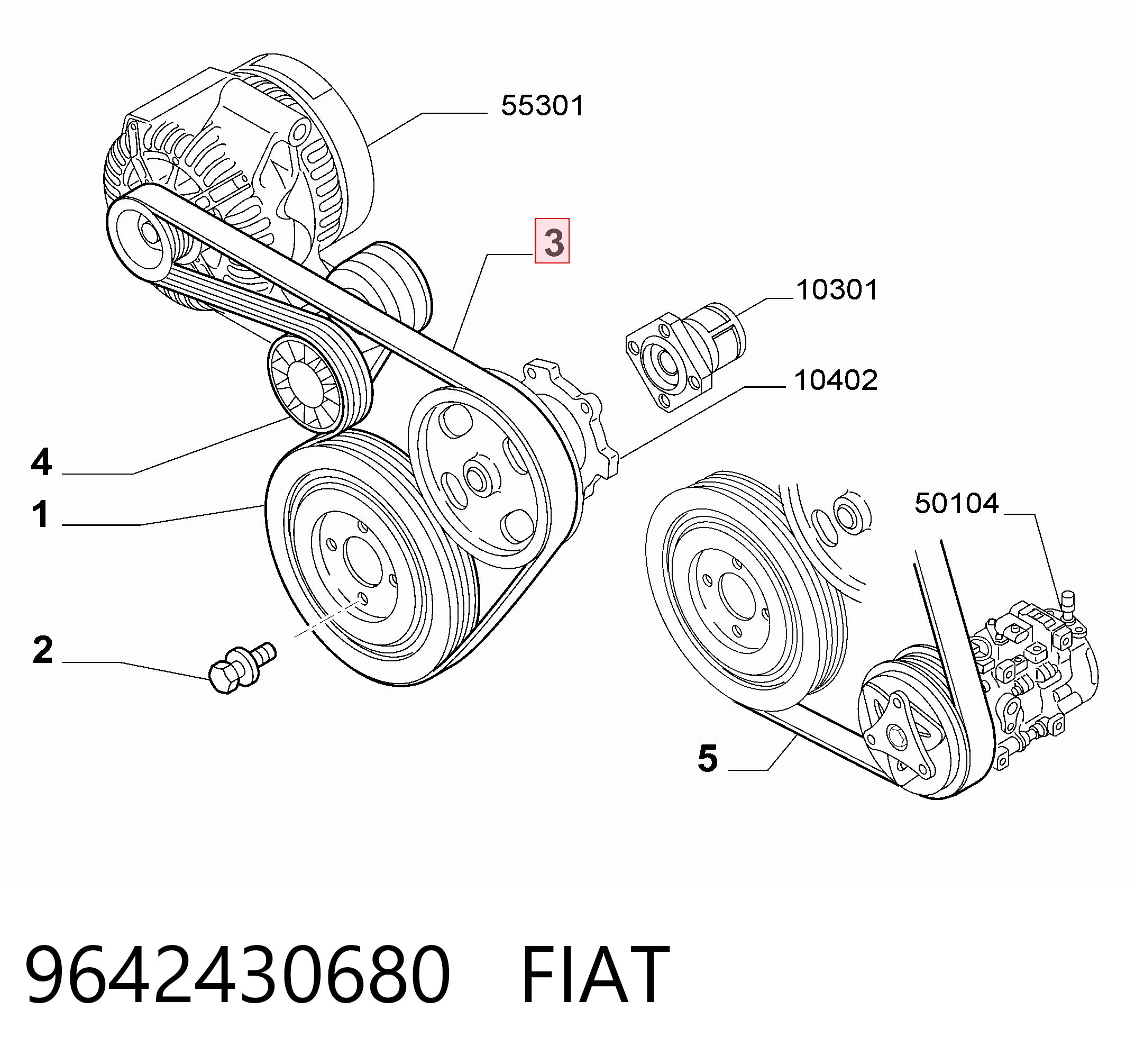 Fiat Punto GRAND Aksesuar kayışı Türkiye fiyatı