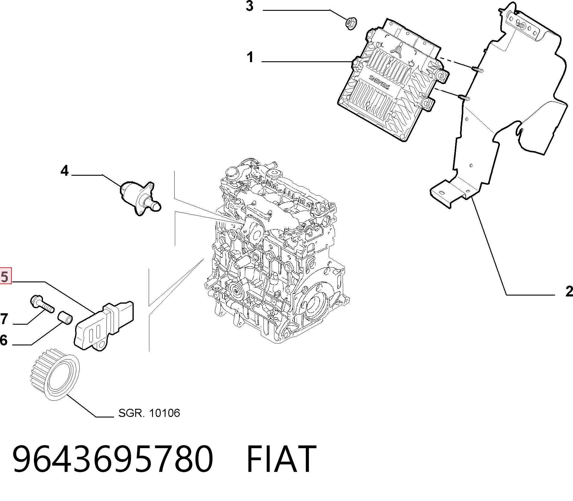 9643695780 Fiat/Alfa/Lancia