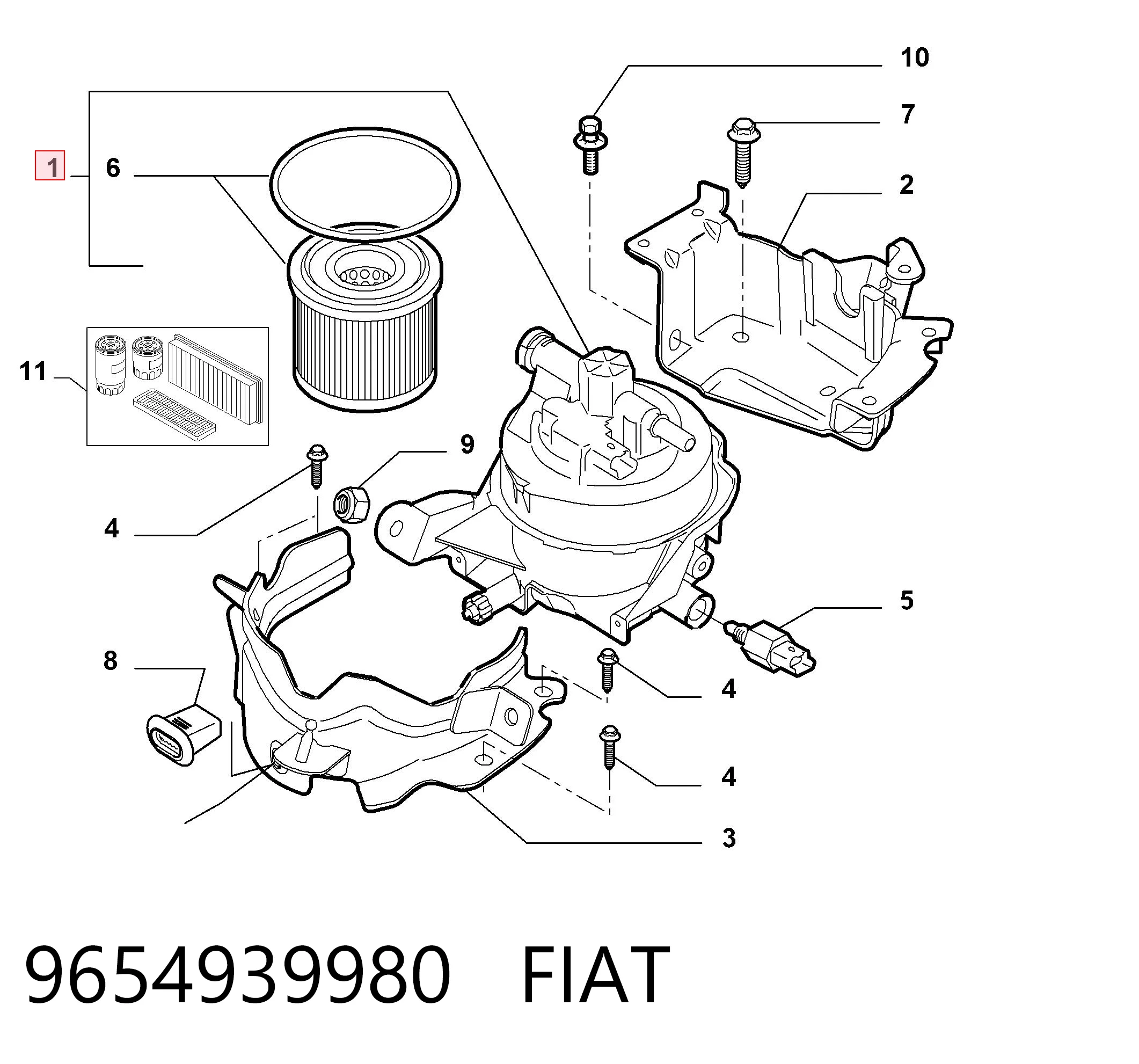 9654939980 Fiat/Alfa/Lancia