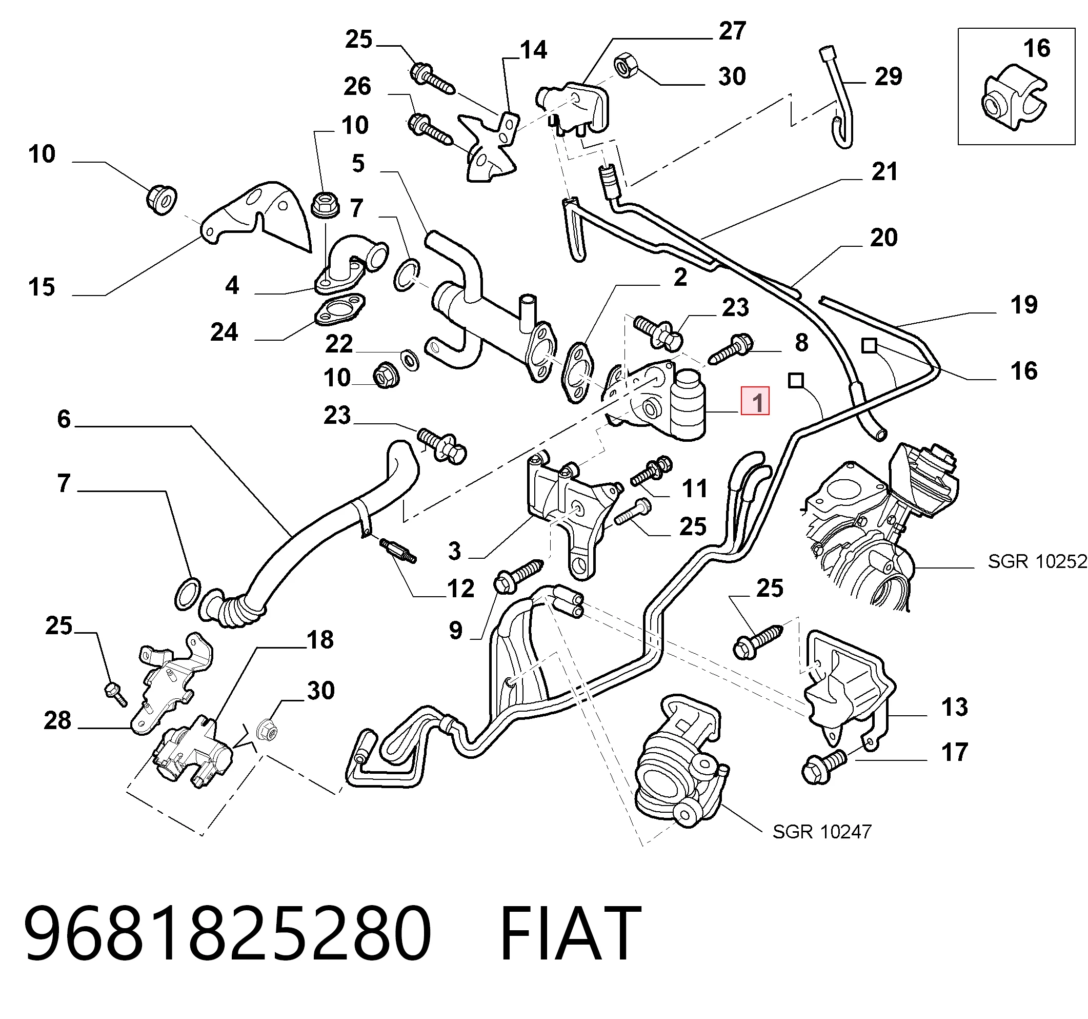 Ford Focus II EGR vanası