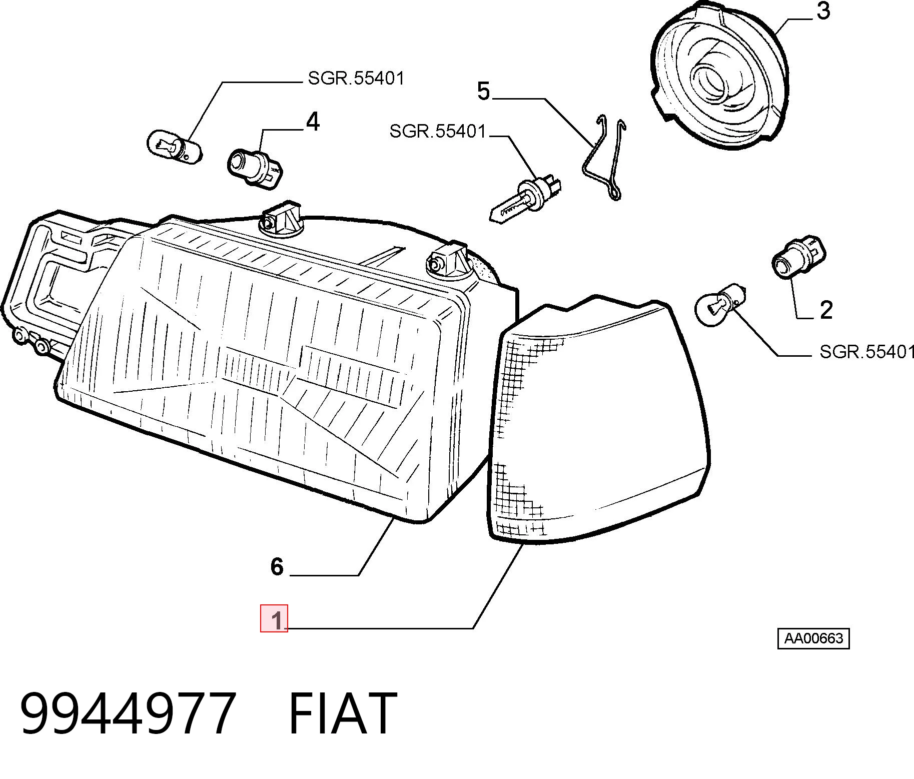 Fiat Tempra  (1990 - 1996) Sol sinyal lambası fiyatı