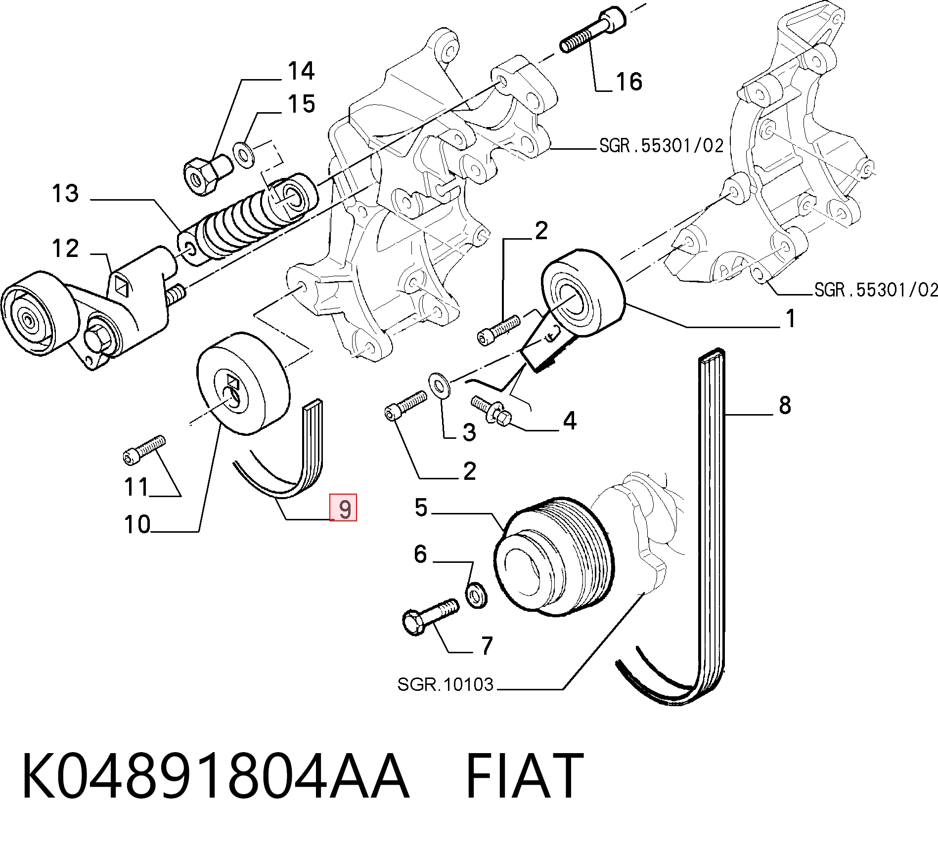 Volkswagen Polo IV şarj dinamosu kayışı
