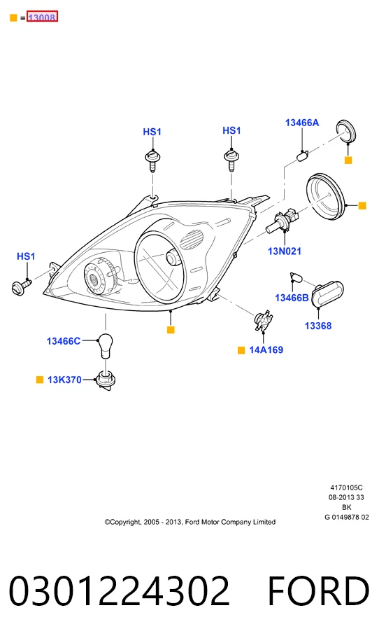 Fiesta Mk5 Far Lambası