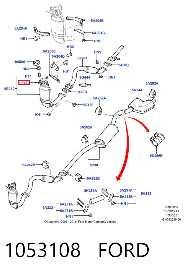 Ford Focus I Lambda sensörü
