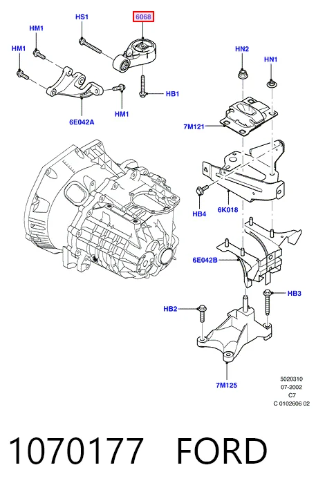 Ford Connect  Arka motor kulağı