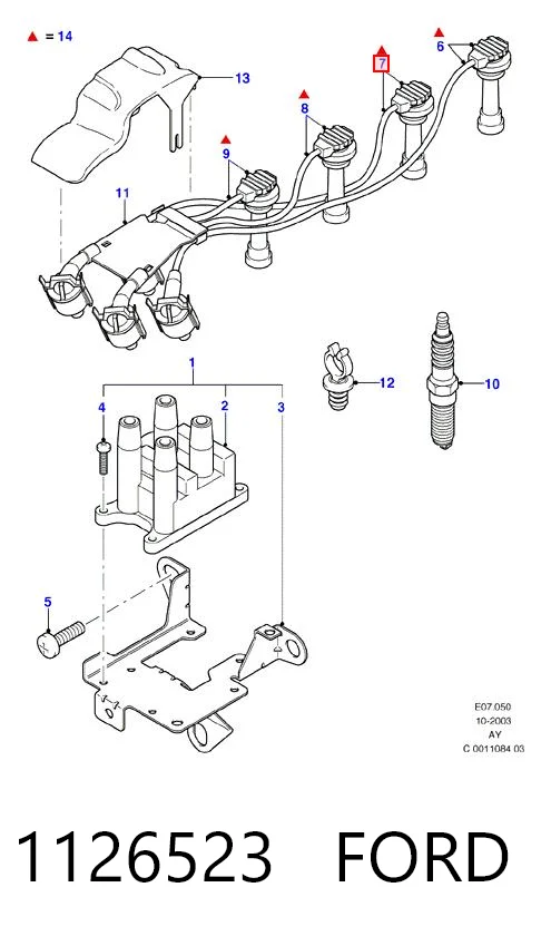 Fiesta Mk5 Buji Kablosu Takımı