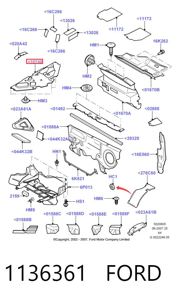 Ford Focus I Kaput keçesi sıfır