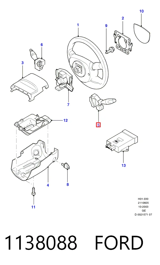 Ford Fiesta Mk5 Sinyal Kolu orijinal