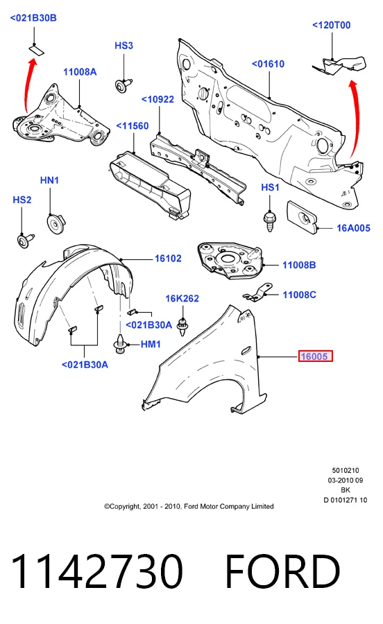 Ford Fiesta Mk5 Sağ ön çamurluk fiyatları
