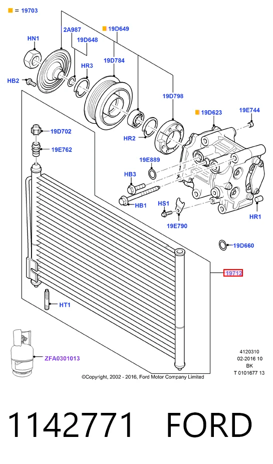 Fiesta Mk5 hatchback (JH, JD) (2001 - 2008) Klima kondenseri