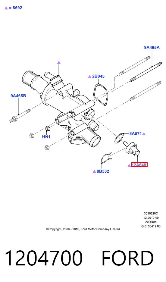 Ford Fiesta V Hararet sensörü