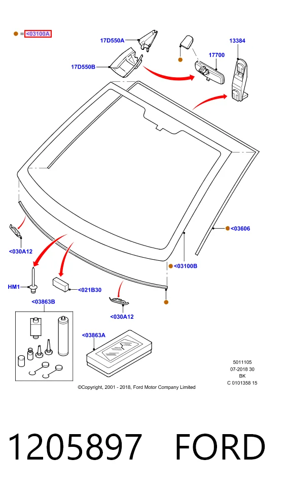 Ford Fiesta V (2001 - 2008) Ön cam fiyatı