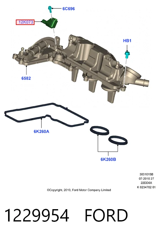 Ford Fiesta Mk5 Eksantrik sensörü
