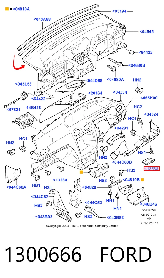 Ford Focus II Arka askı rotu