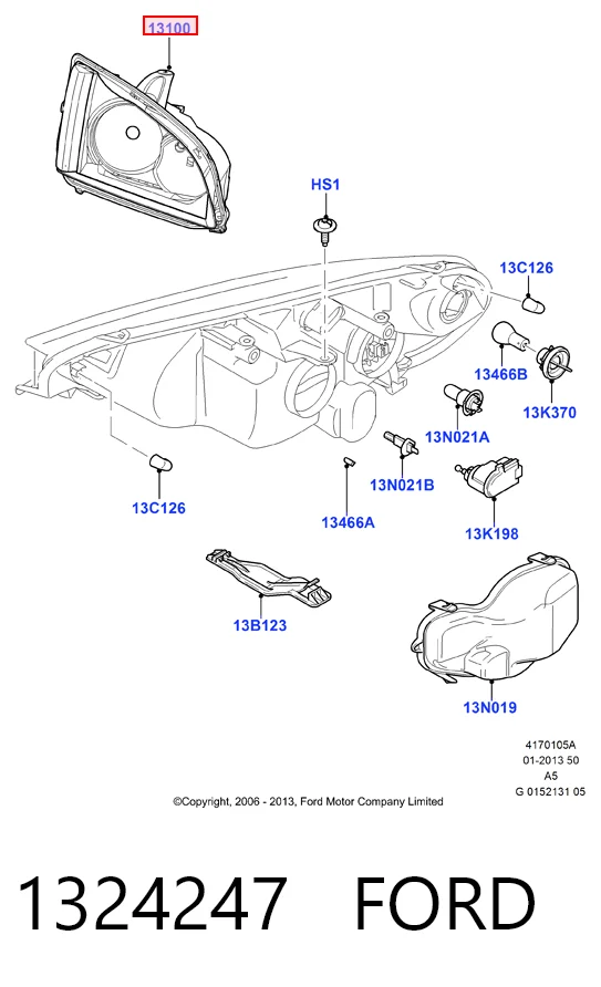 Ford Focus II Sağ ön far Türkiye fiyatı