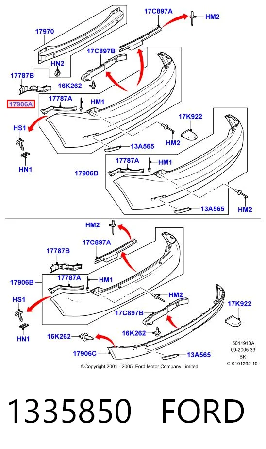 Ford Fiesta Mk5 Arka tampon Türkiye fiyatı