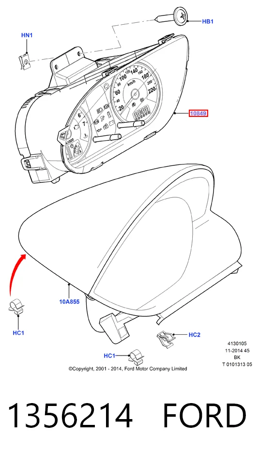 Ford Fiesta V (2001 - 2008) Gösterge paneli fiyatı