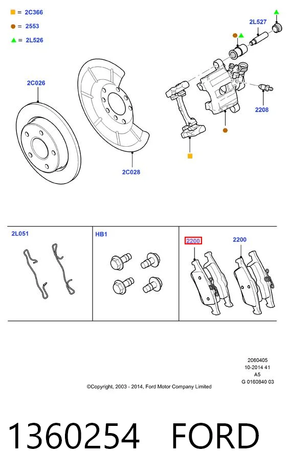 Focus II hatchback (DA, HCP, DP) (2004 - 2011) Arka fren balatası