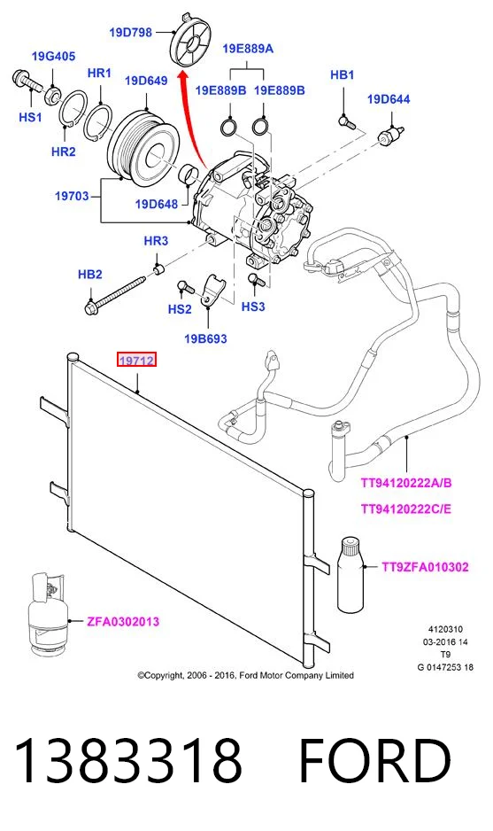 Ford Transit VI Klima kondenseri