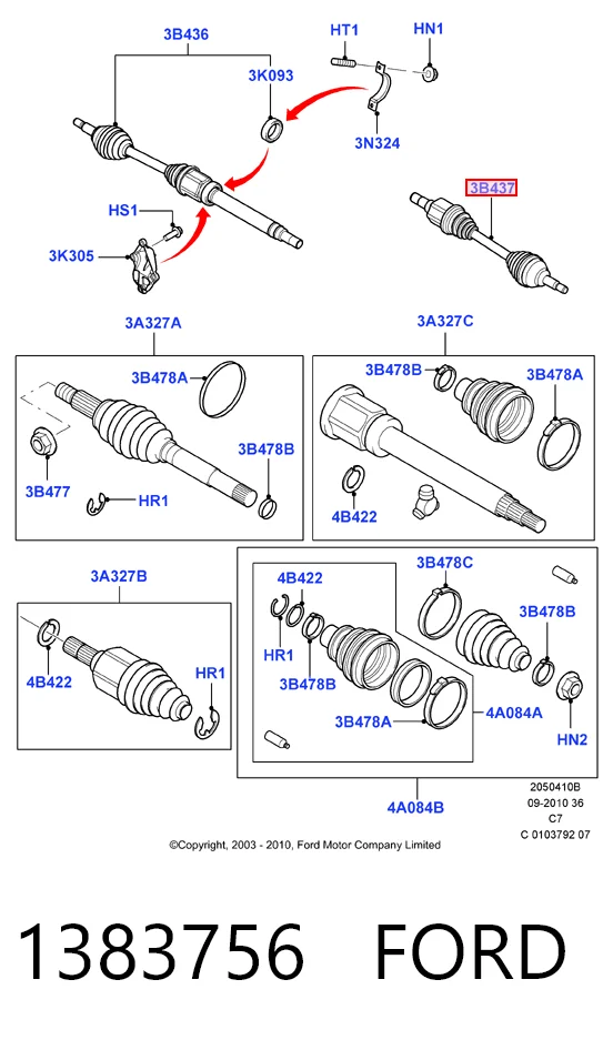 Ford Connect  Sol aks
