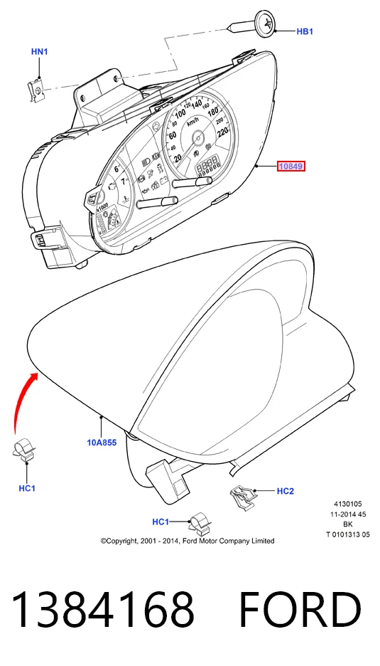 Ford Fiesta Mk5 Gösterge paneli fiyatları