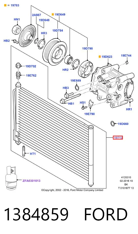 Ford Fiesta V Klima kondenseri