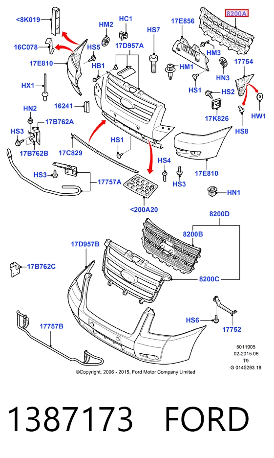 Ford Transit  (2006 - 2014) Radyatör ızgarası fiyatı