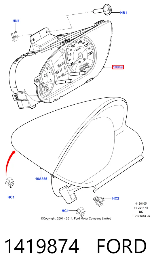 Ford Fiesta V (2001 - 2008) Gösterge paneli satın al
