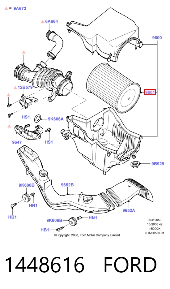 Focus II hatchback (DA, HCP, DP) (2004 - 2011) Hava filtresi