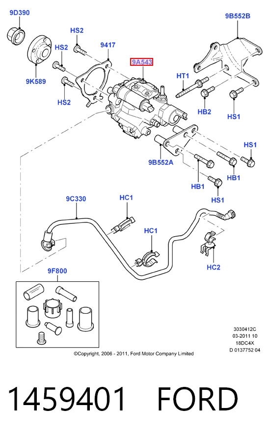 Ford Connect  (2002 - 2013) Yüksek basınçlı yakıt pompası fiyatları