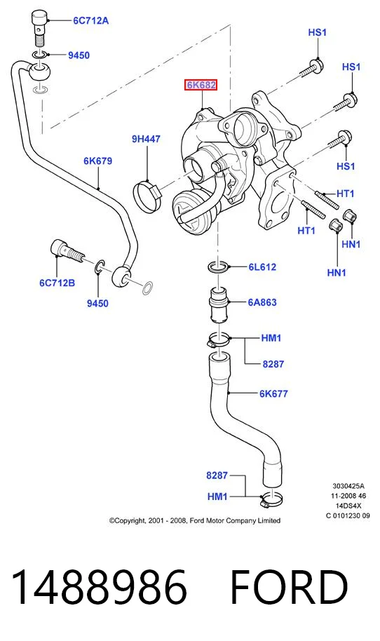 Ford Fiesta V Turbo şarj