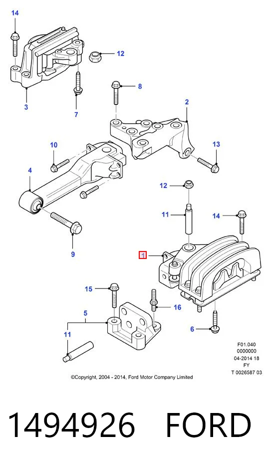 Transit VI van (V347/8) (2006 - 2014) Sol Motor Kulağı