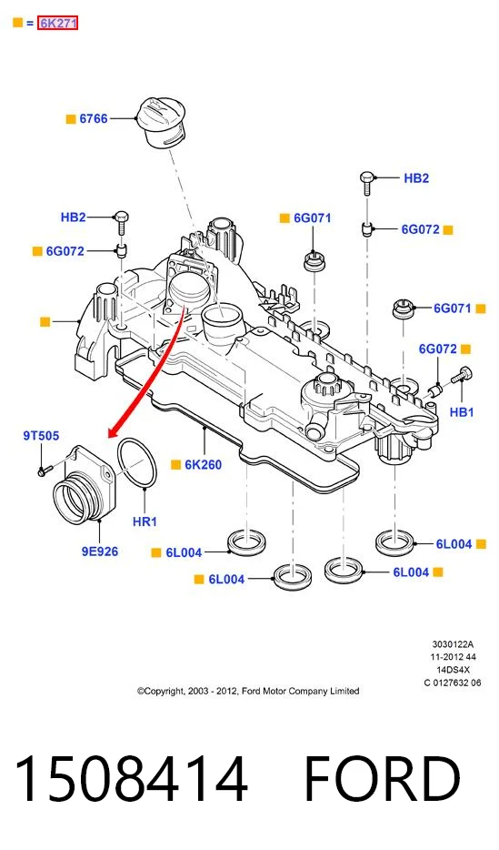 Peugeot 206  Külbütör kapağı