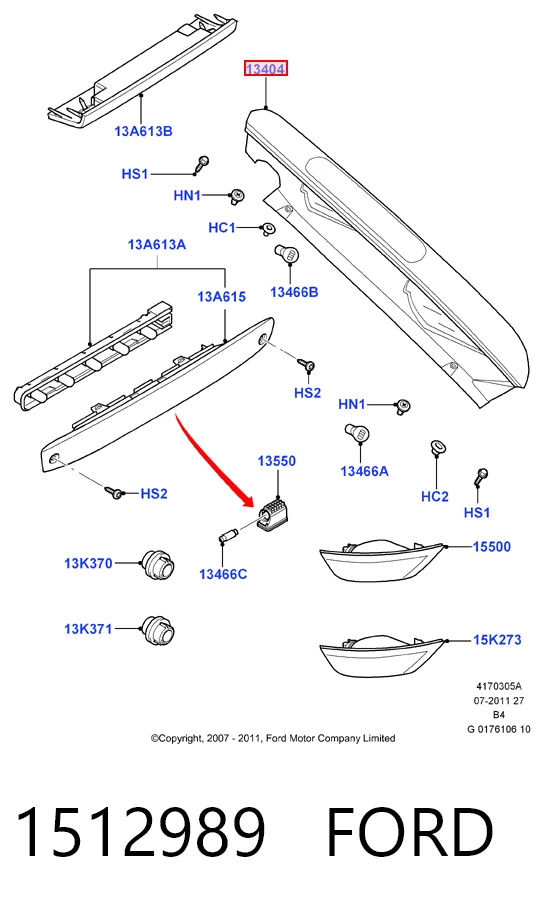 Ford Focus II (2004 - 2011) Sol arka stop lambası satın al
