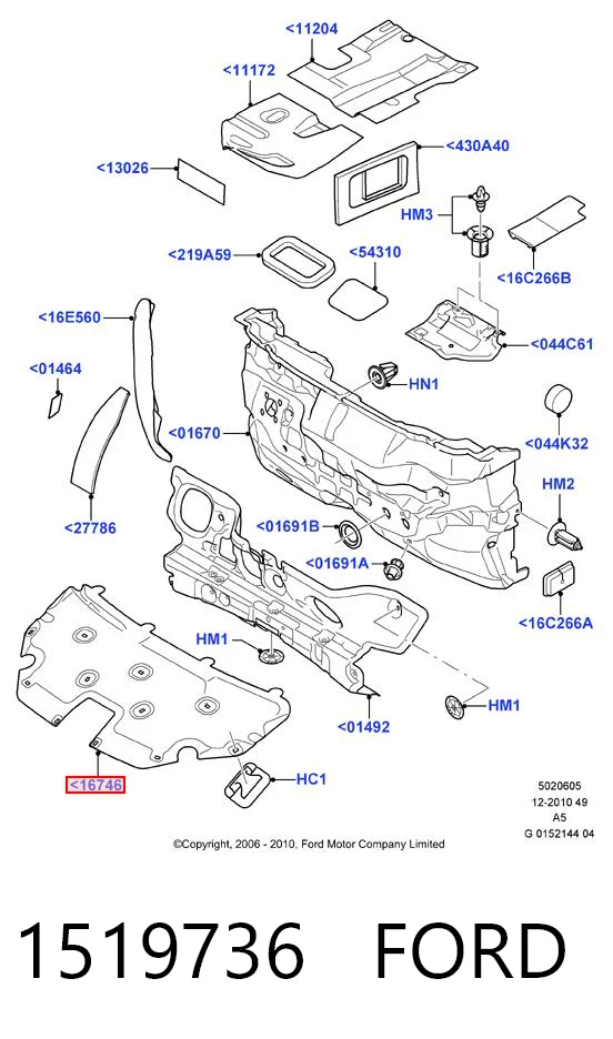 Ford Focus II Kaput keçesi