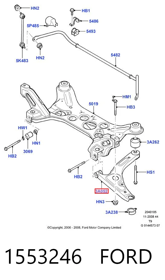 Ford Transit VI Sağ alt salıncak