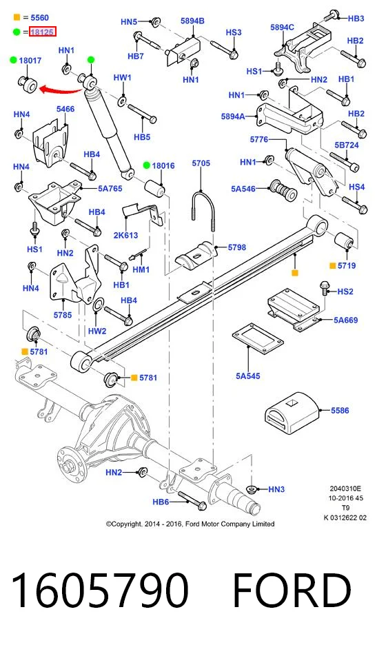 Ford Transit VI Arka amortisör