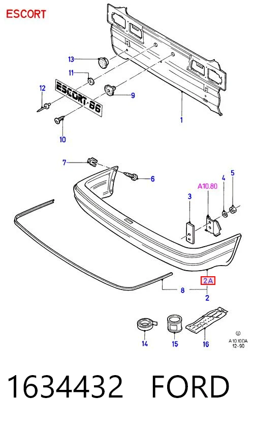 Ford Escort IV Arka tampon