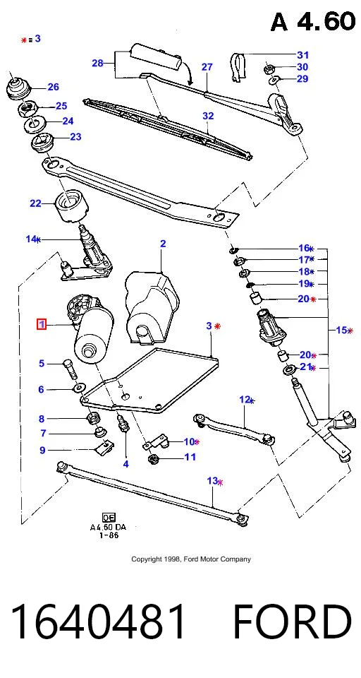 Ford Escort IV (1985 - 1990) Ön cam silecek motoru fiyatı